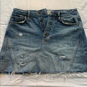 Free People denim skirt